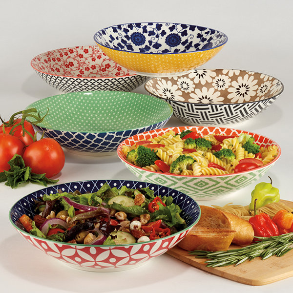 Red Barrel Studio® Montopolis 6 Piece Pasta Bowl Set & Reviews Wayfair